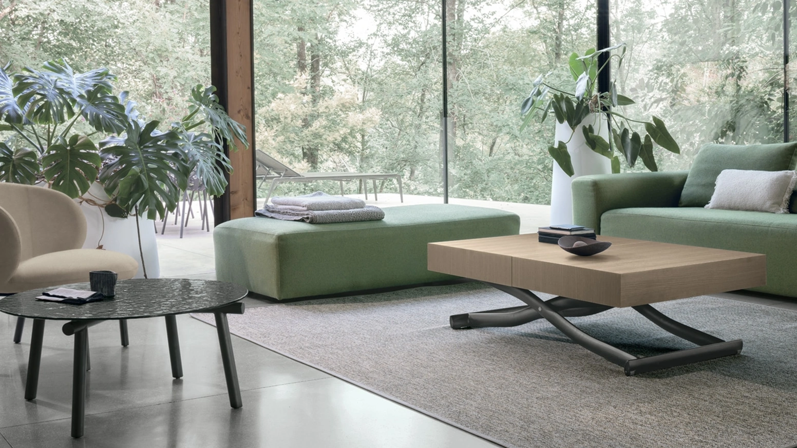 Tavolino trasformabile Dione Wood di Target Point