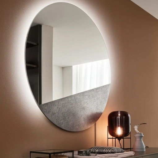 Specchiera Globo con inserto Decor di Maronese