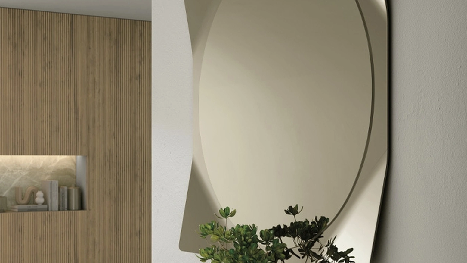 Specchio Lynx con cornice a specchio di Target Point