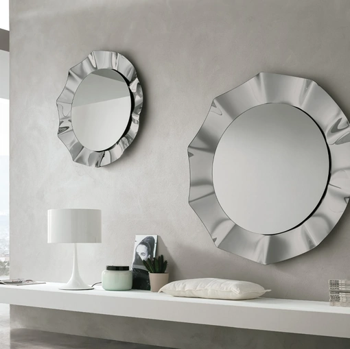 Specchio Osiride con cornice in vetro curvato di Target Point