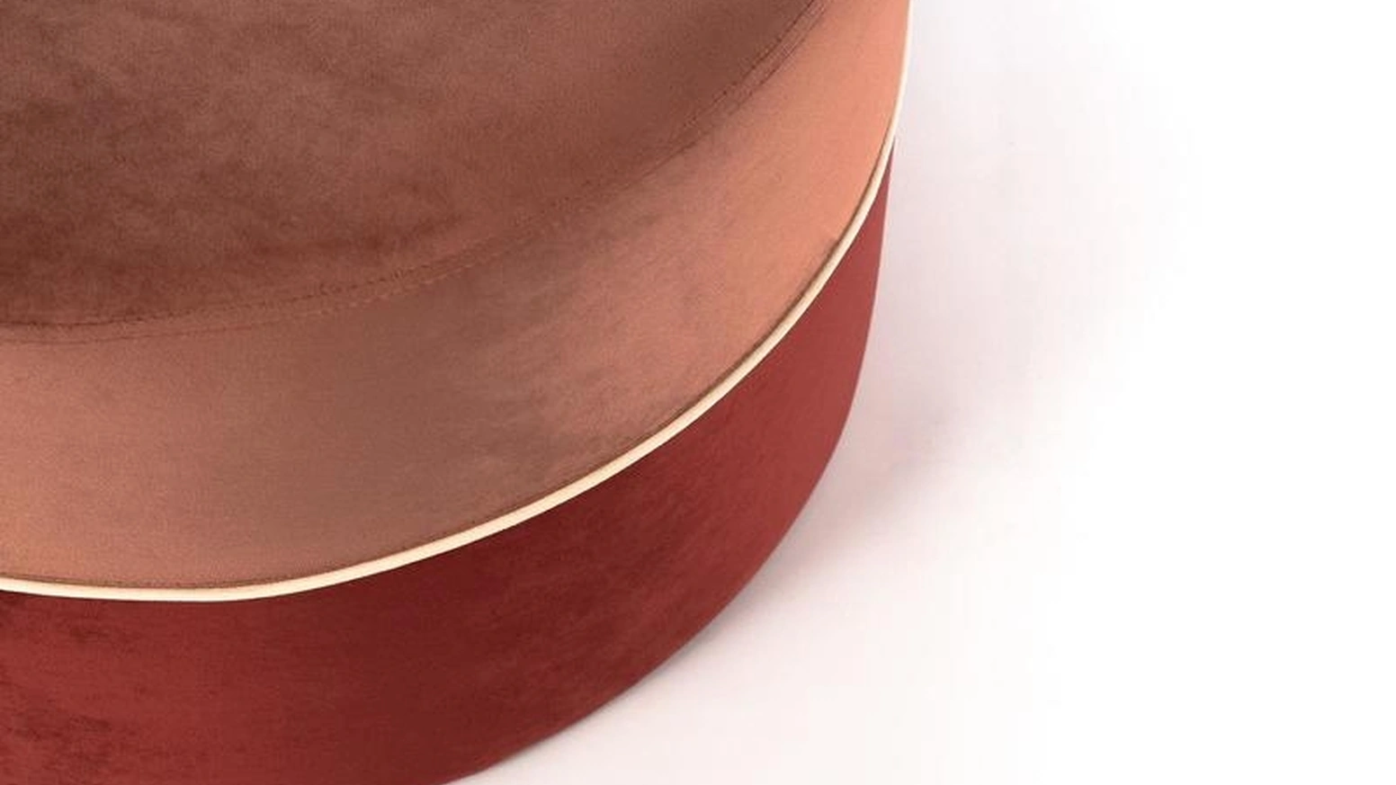 Pouf Olivia in velluto bicolore di Stones