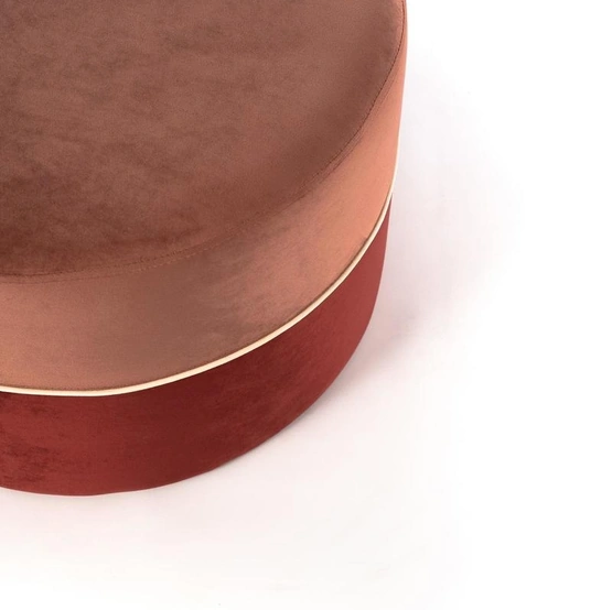 Pouf Olivia in velluto bicolore di Stones