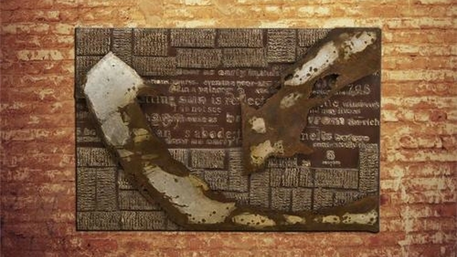 Quadro su metallo dipinto a olio di Stones