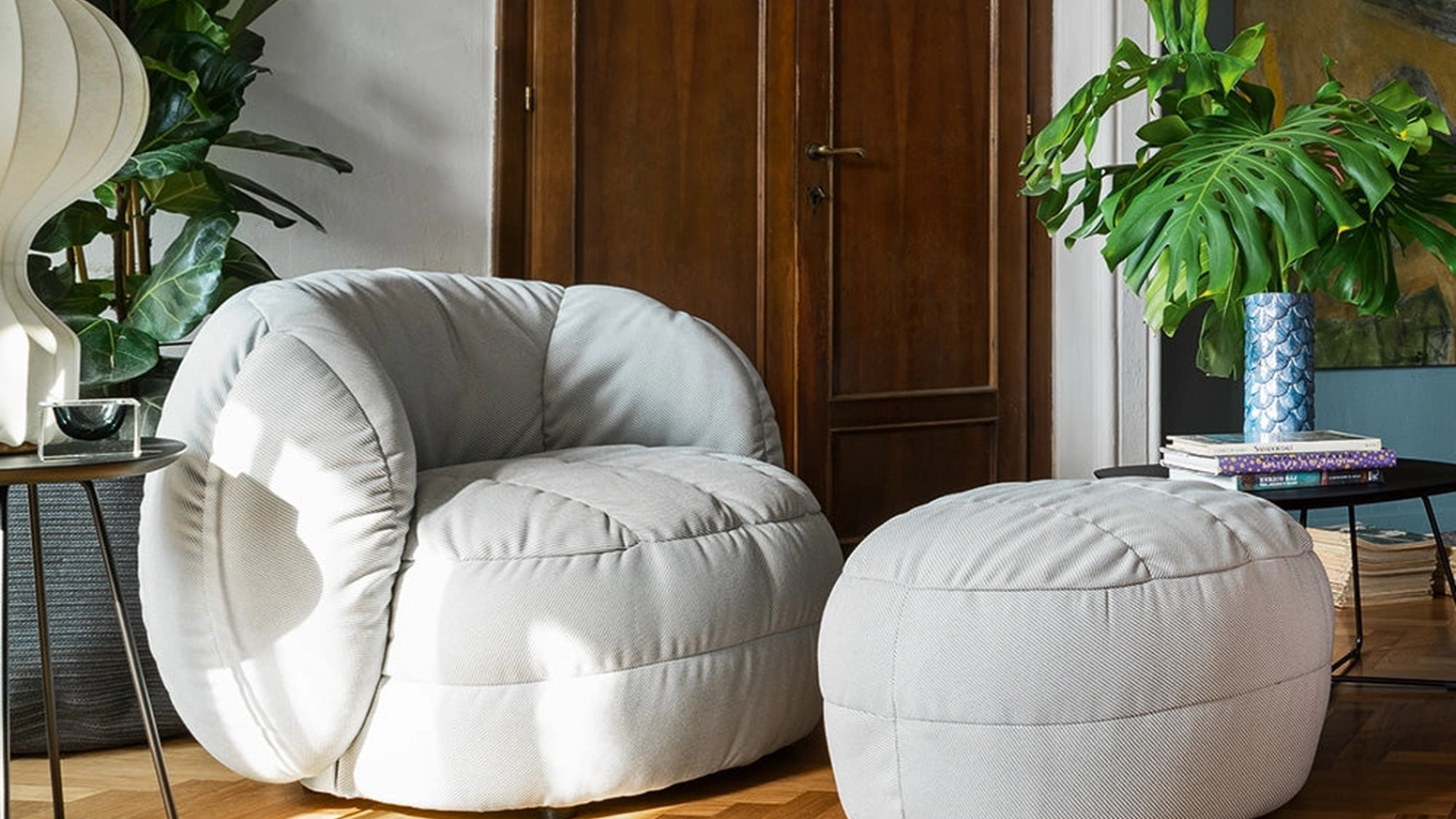 Pouf in tessuto Reef di Connubia