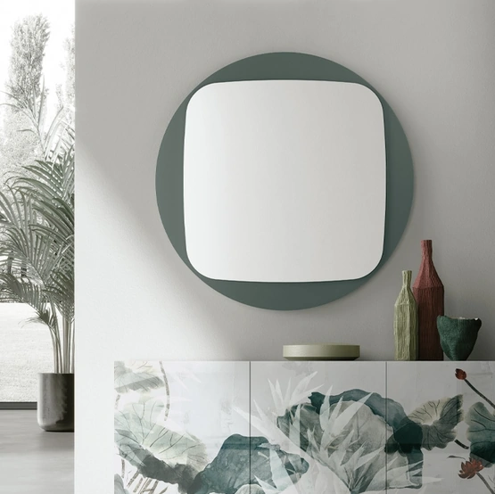 Specchio Space con cornice in vetro di Target Point