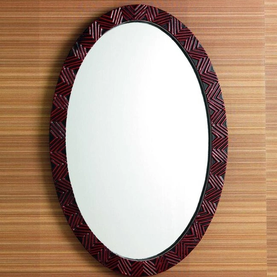 Specchiera Ovale con cornice in legno di Stones