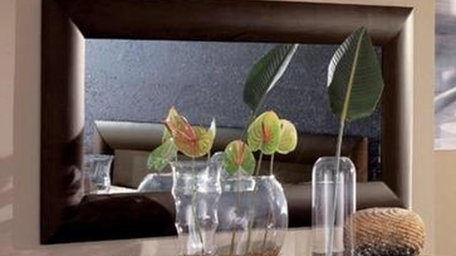 Specchiera Rettangolare con cornice in legno di Stones