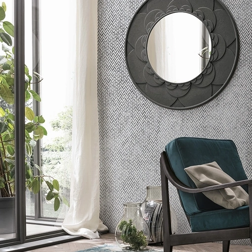 Specchiera Flower con cornice in poliuretano verniciato di Target Point