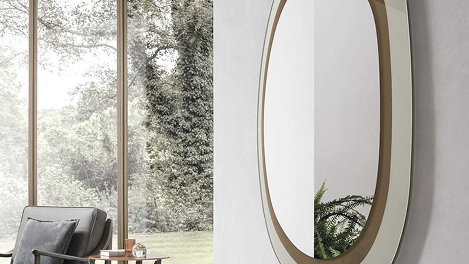 Specchio in vetro serigrafato Nefti di Target Point