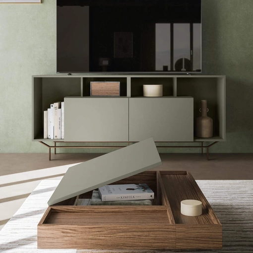 Tavolino Combo in melaminico e laccato di SantaLucia