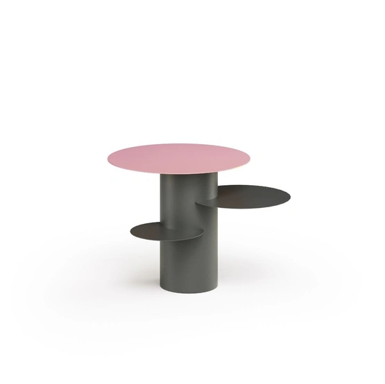 Tavolino rotondo Mushroom interamente realizzato in metallo in Egoitaliano