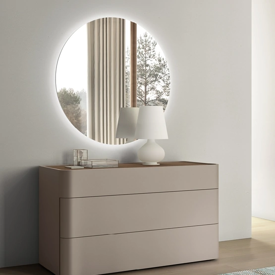 Specchiera con Led Tonda di Maronese