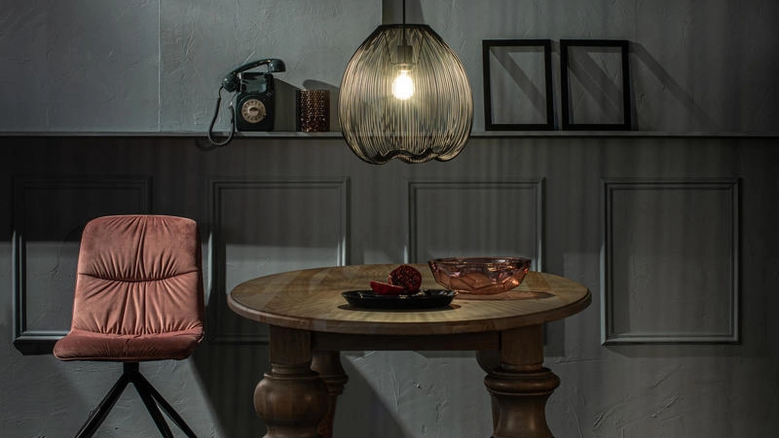 Lampada a sospensione Jaula in metallo verniciato Nero lucido di Stones