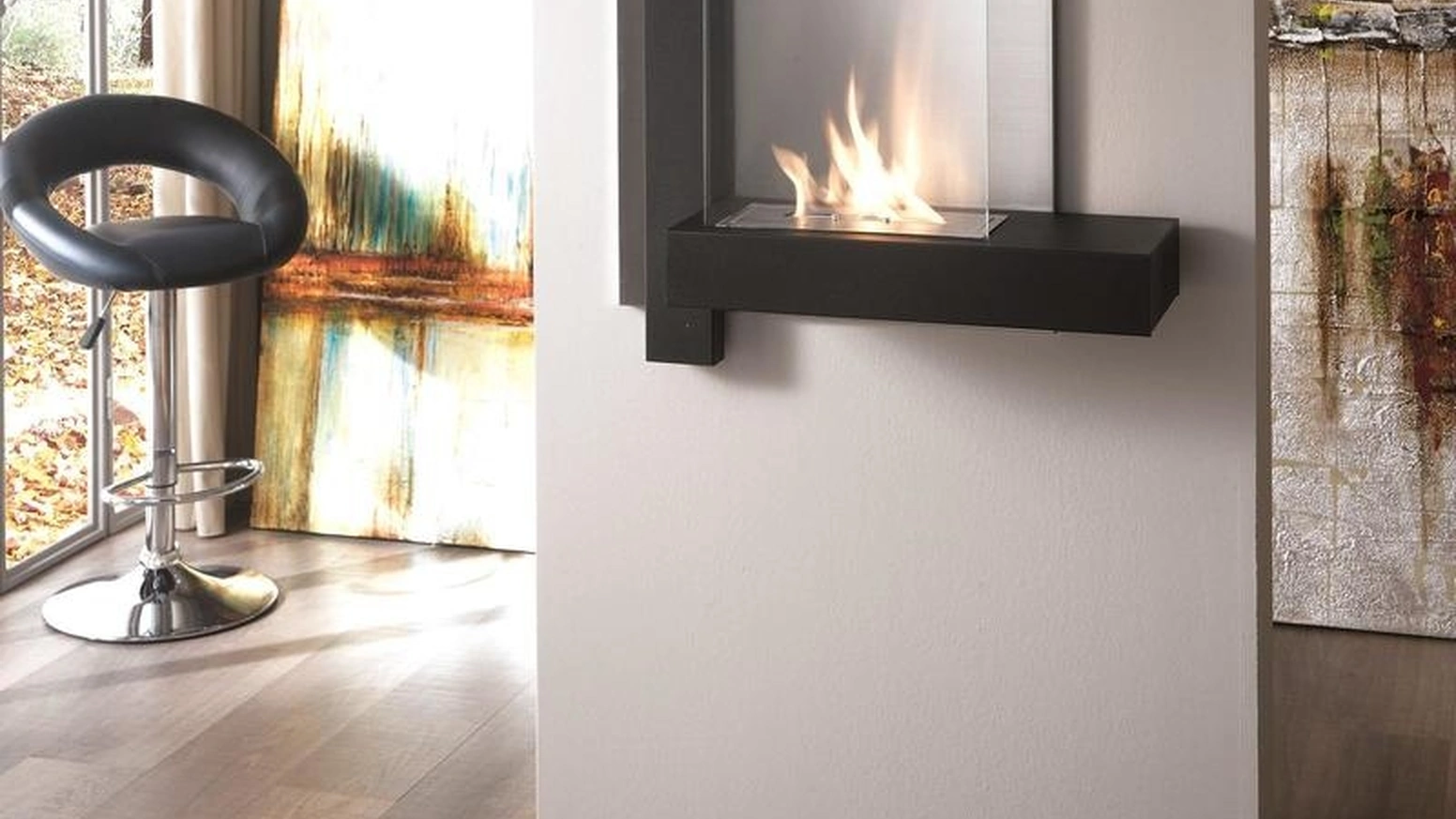 Biocamino da parete Chassis di Stones