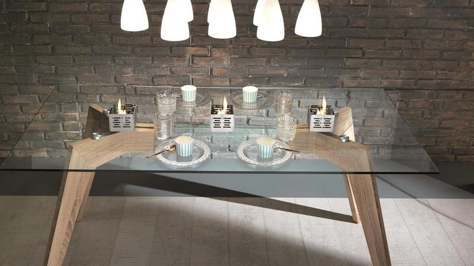 Biocamini da tavolo Set Skato di Stones