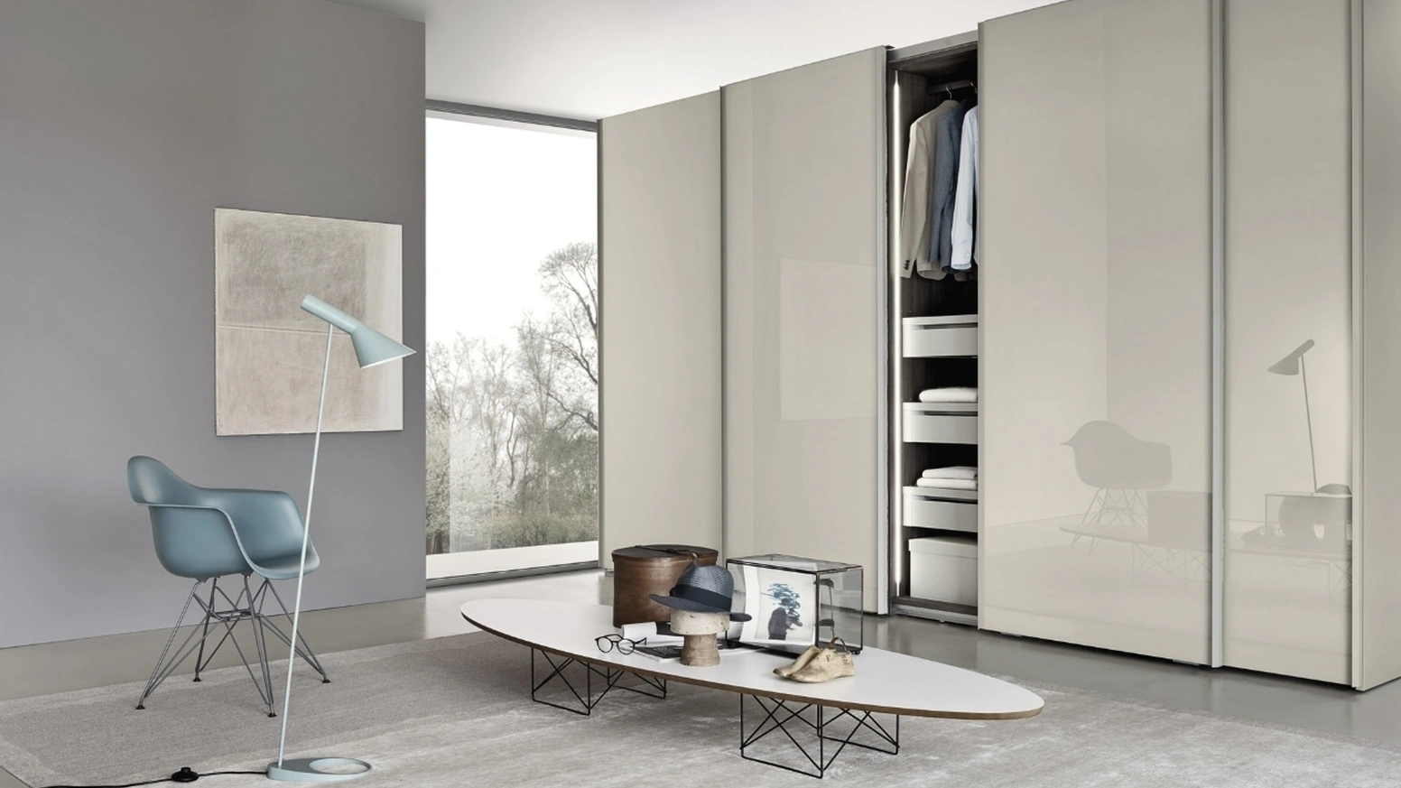 Armadio Ala Vetro Juta di Sangiacomo