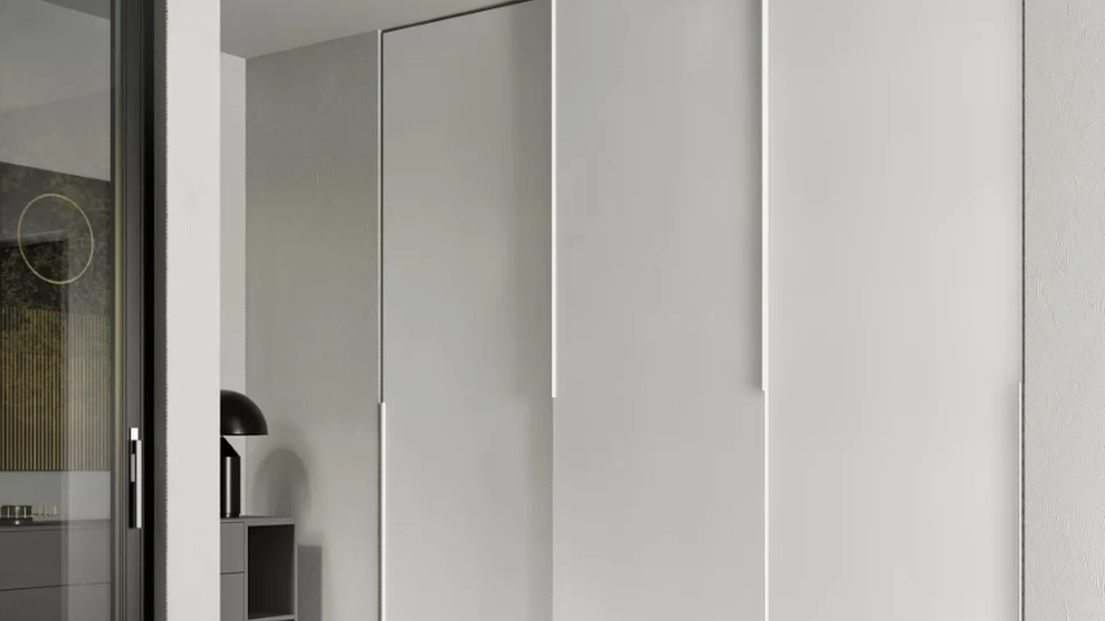 Armadio Liscia Scorrevole laccato bianco di SantaLucia