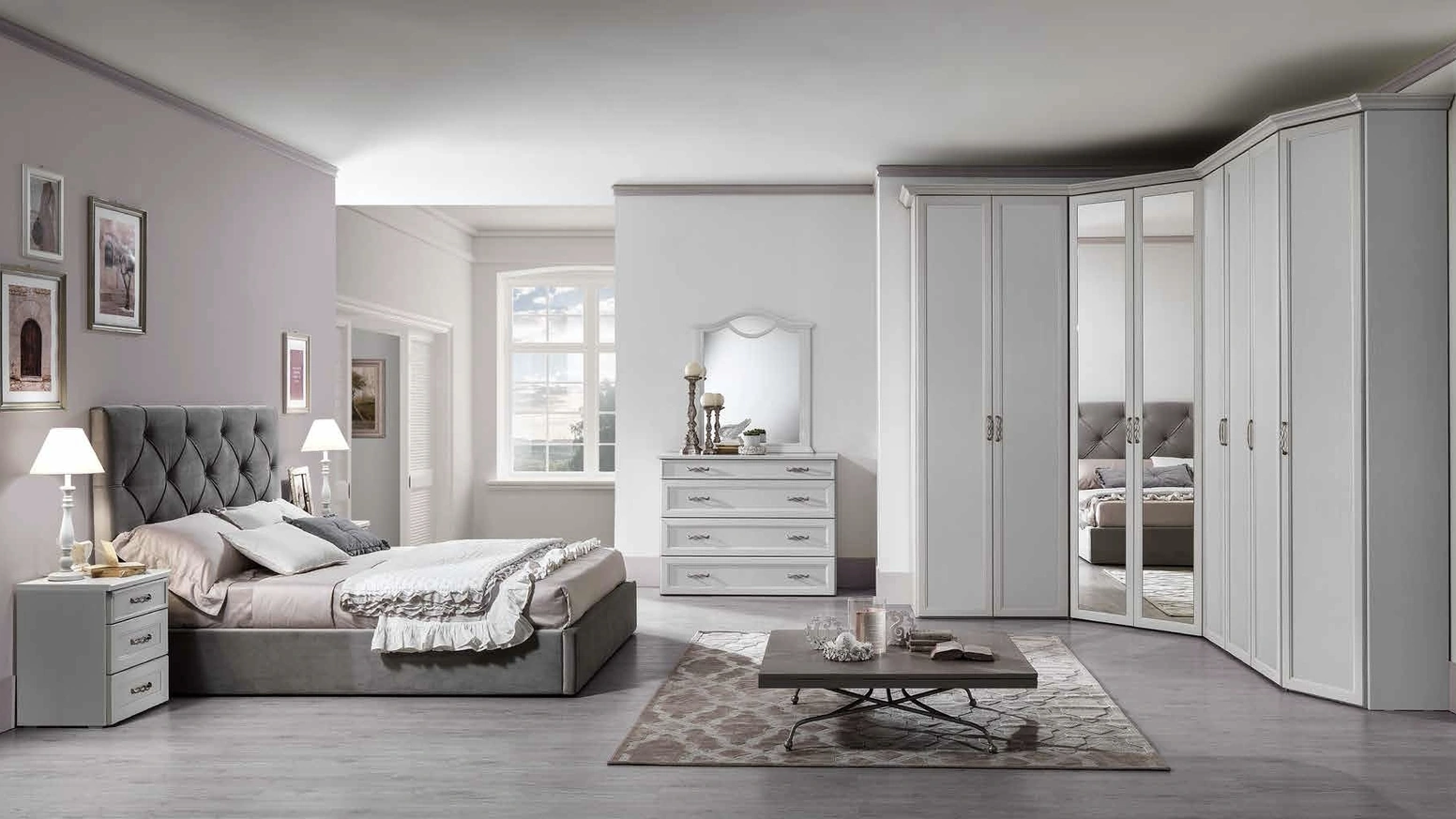 Armadio classico angolare Demetra DE01 di MCSMobili