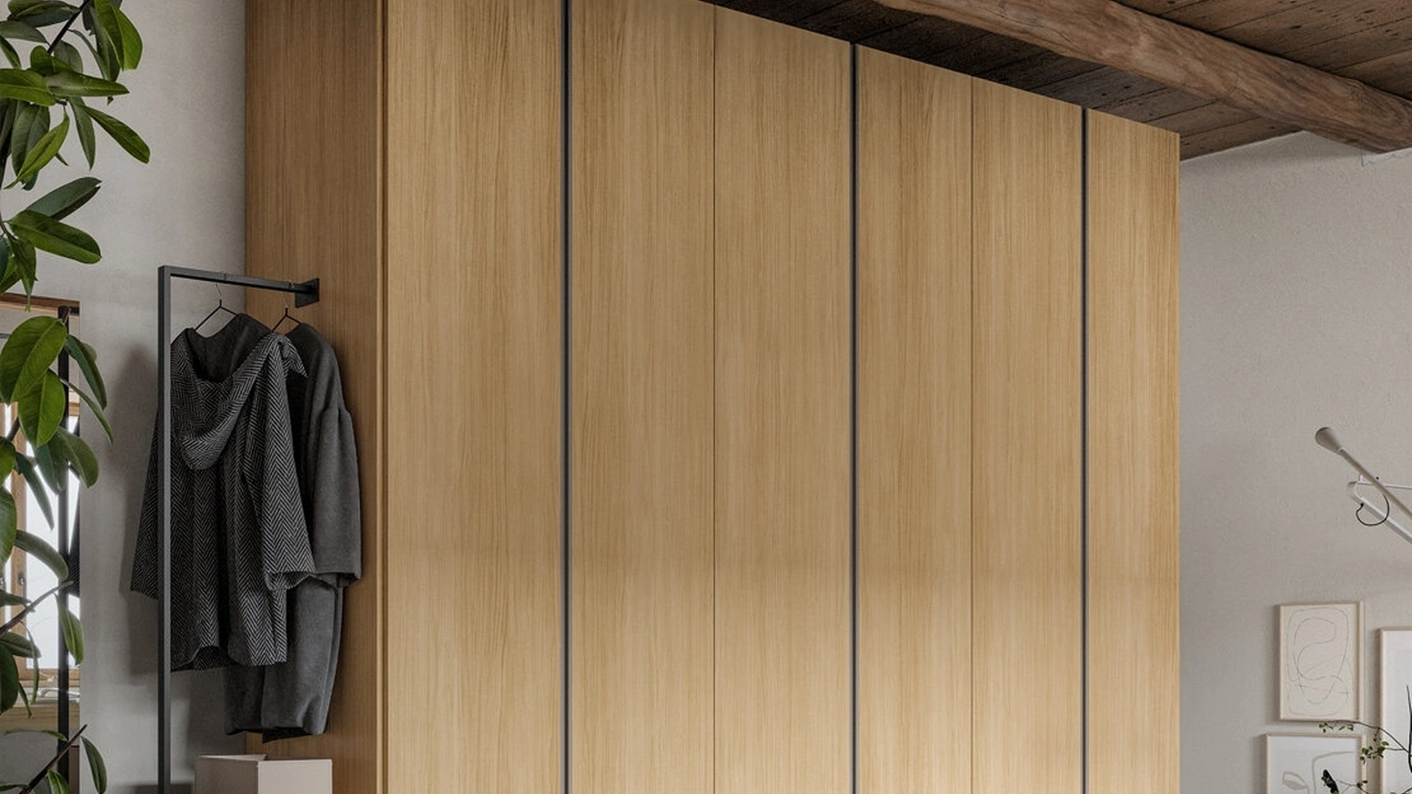 Armadio in melaminico con anta battente Modo di SantaLucia