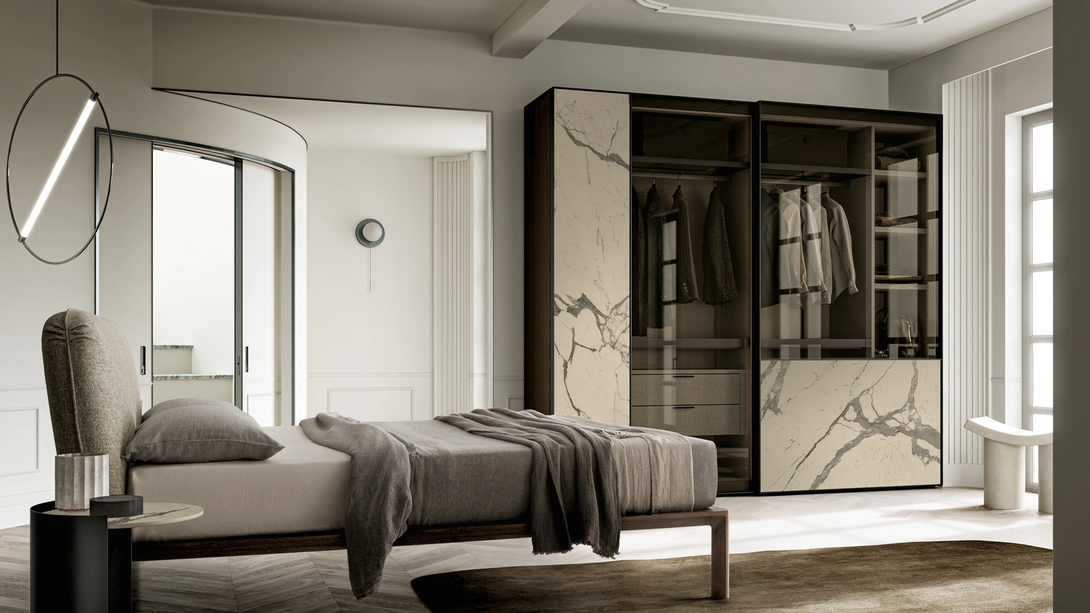 Armadio con ante scorrevoli Nuit 01 di SantaLucia