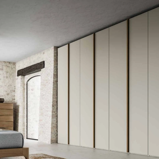 Armadio moderno con anta battente in laccato opaco Twin di SantaLucia