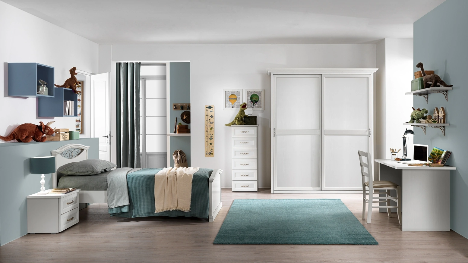 Cameretta con zona studio Afrodite AF01 di MCSMobili