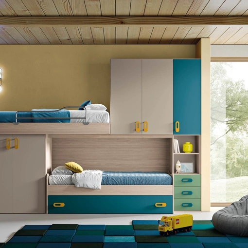 Cameretta a soppalco Block BK02 di MCSMobili
