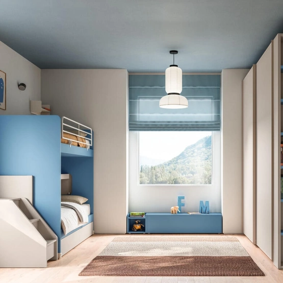 Cameretta Salvaspazio 55 con letti a castello di Mistral