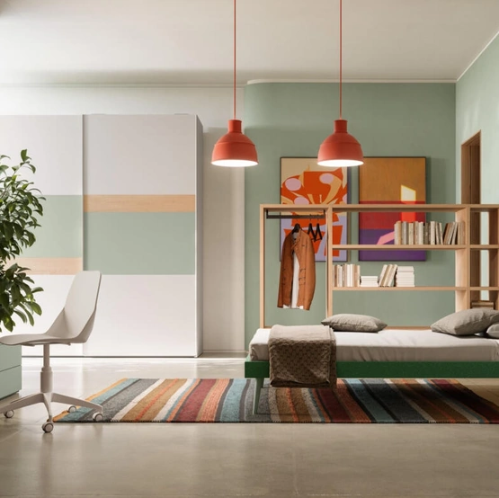 Cameretta Composizione Letto a Terra 05 di Mistral