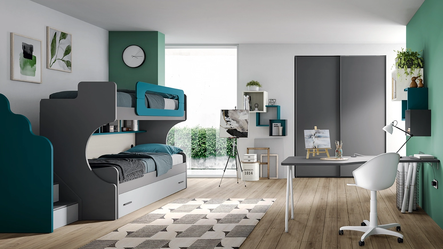 Cameretta con letti a castello Omnia 6-10 di MCSMobili