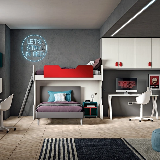 Cameretta a soppalco Omnia 6-13 di MCSMobili