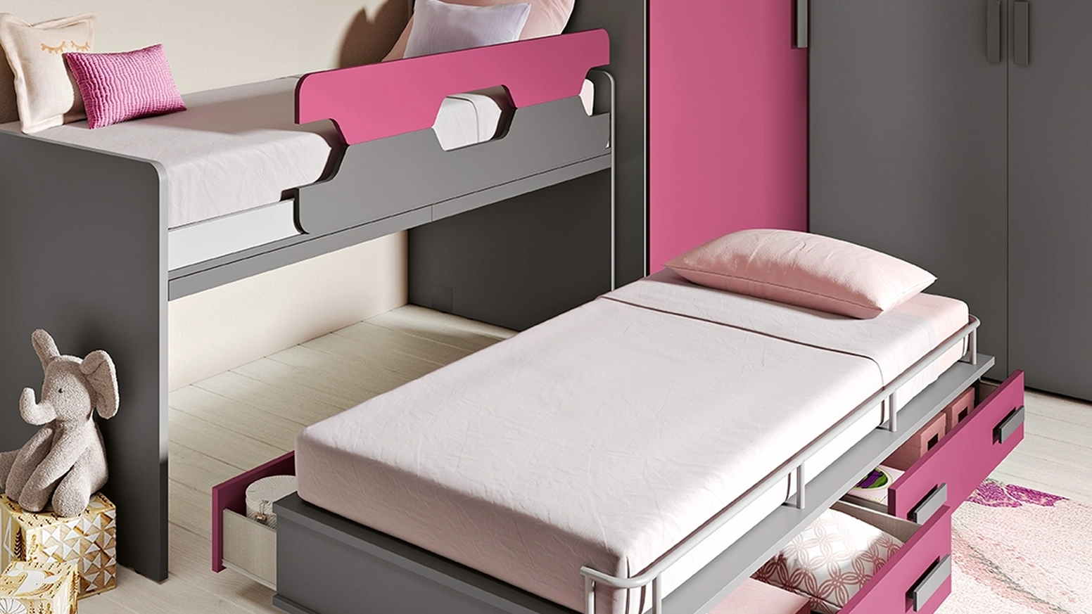 Cameretta Omnia 6-24 con letto scorrevole di MCSMobili