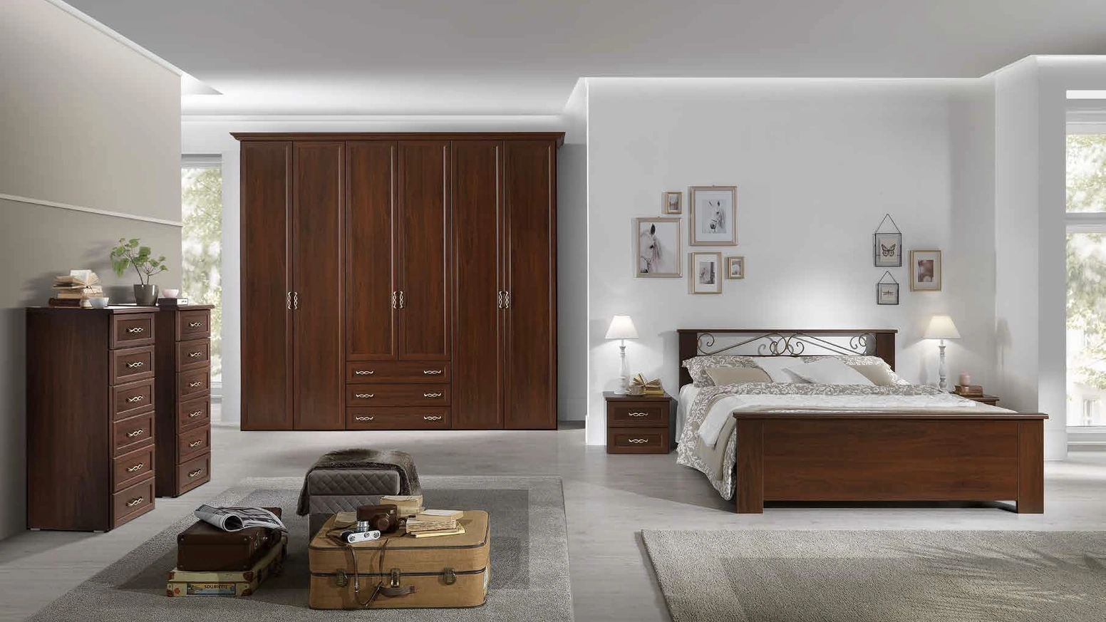 Gruppo Notte in noce Demetra DE15 di MCSMobili