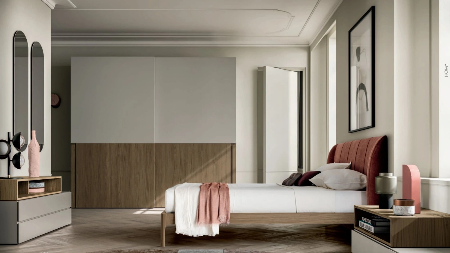 Gruppo Notte Cobalto in laccato opaco e melaminico di SantaLucia