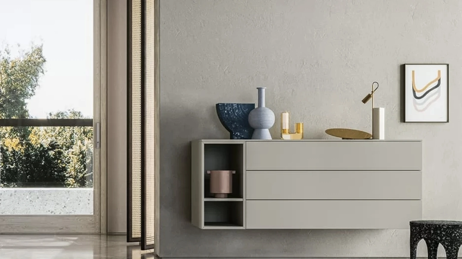 Comò sospeso Sistema Ventidue di SantaLucia