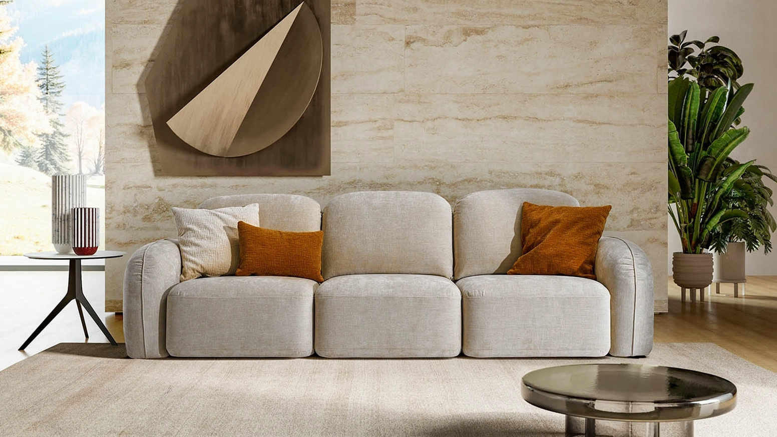 Divano lineare con sedute allungabili Susa di Le Comfort