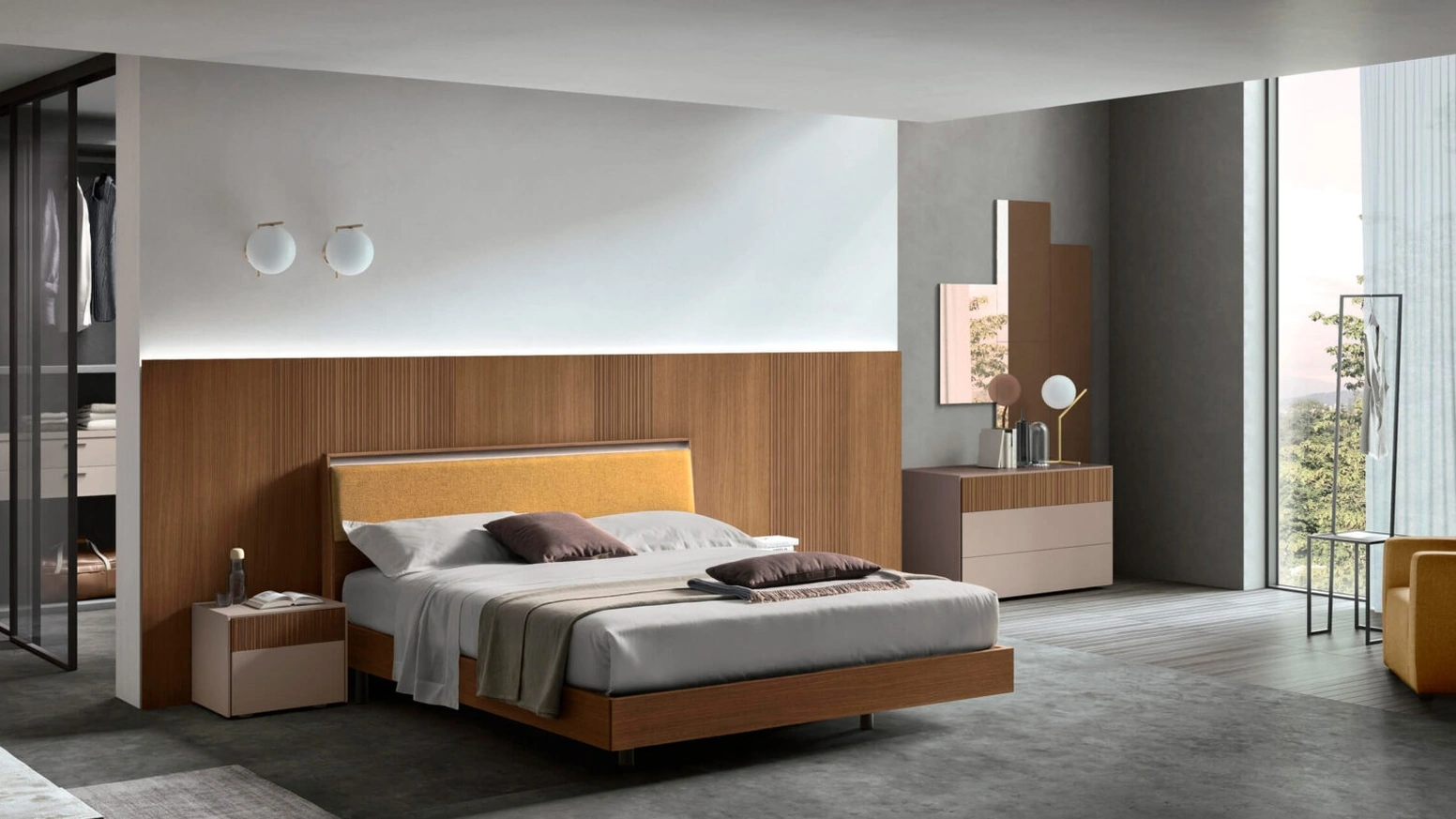 Letto con testiera Aida di Maronese