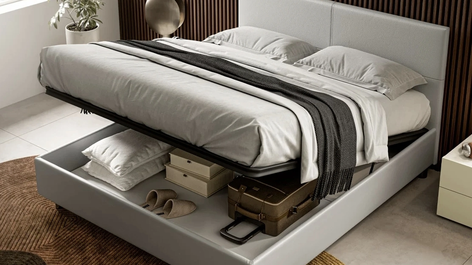 Letto con contenitore Bora di SantaLucia