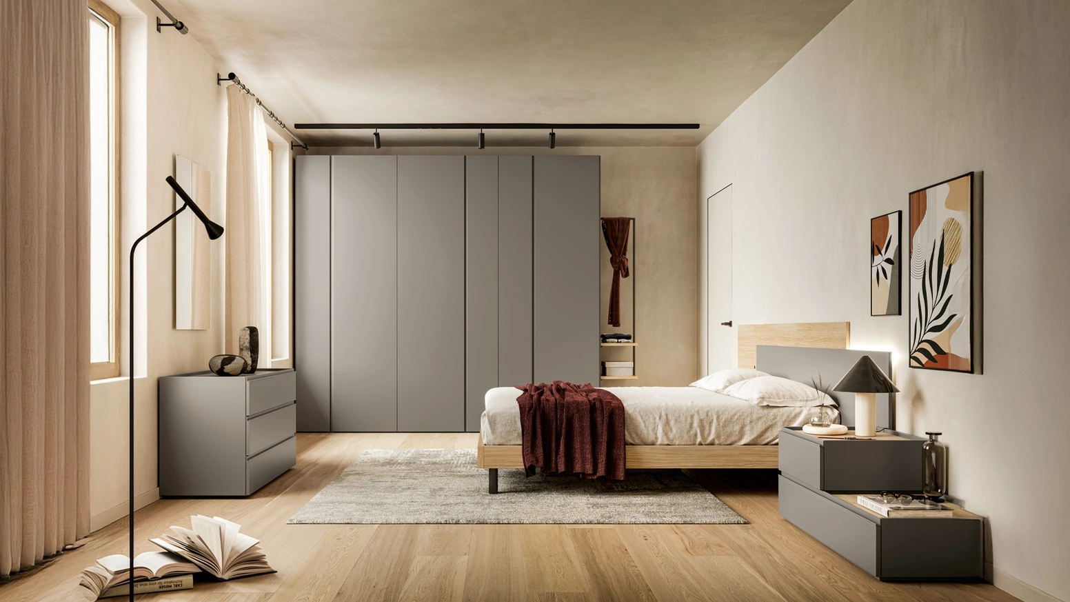 Letto con testiera a due pannelli sovrapposti Dama di SantaLucia