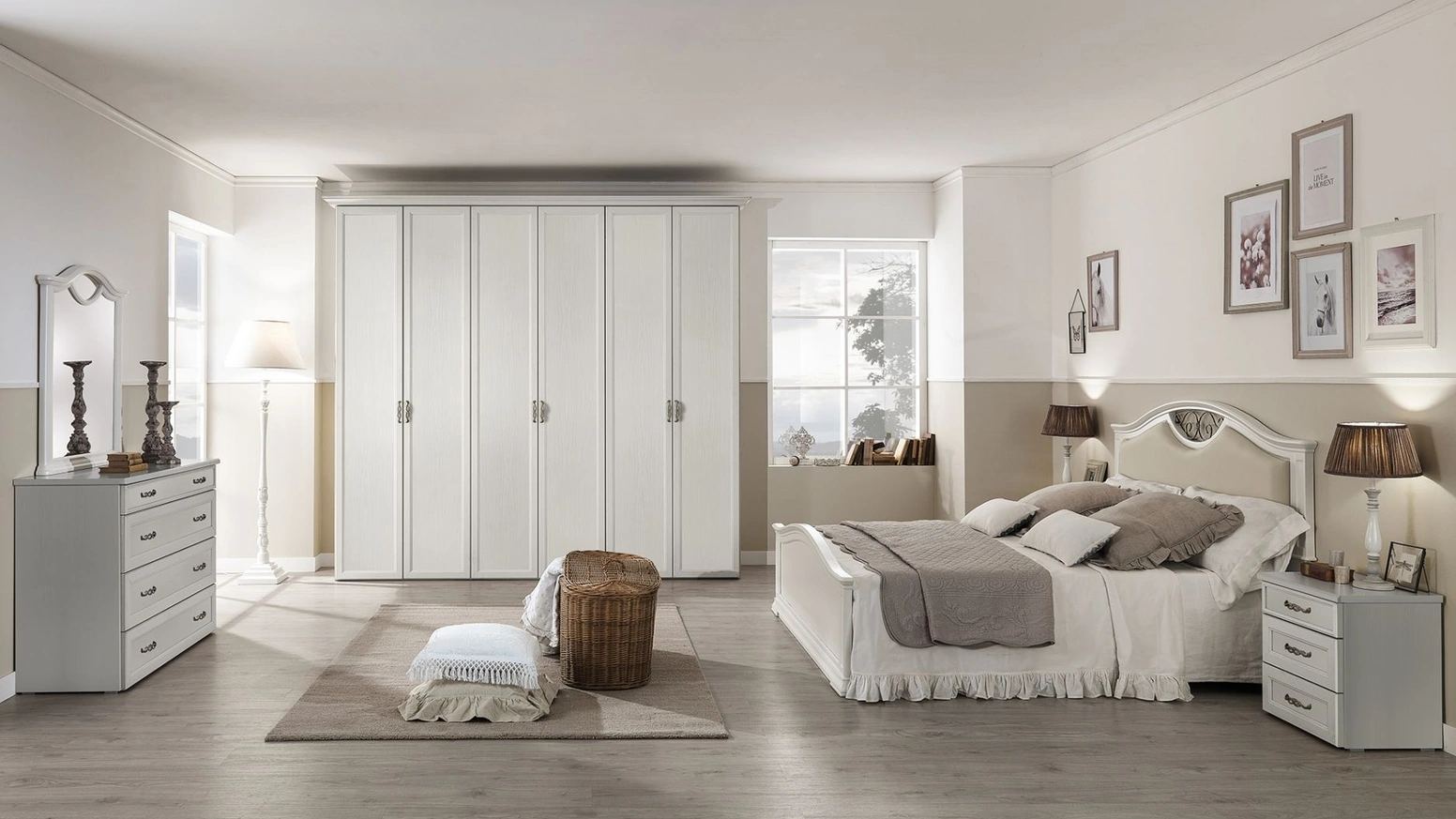 Letto con testiera in ecopelle Demetra DE06 di MCSMobili