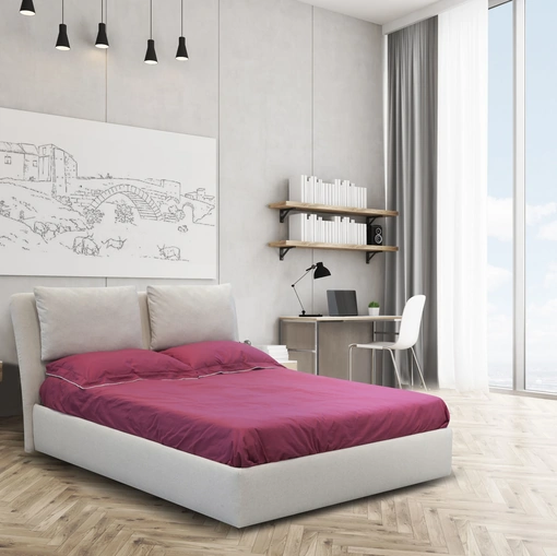 Letto in tessuto imbottito Echo di Nicoletti Home