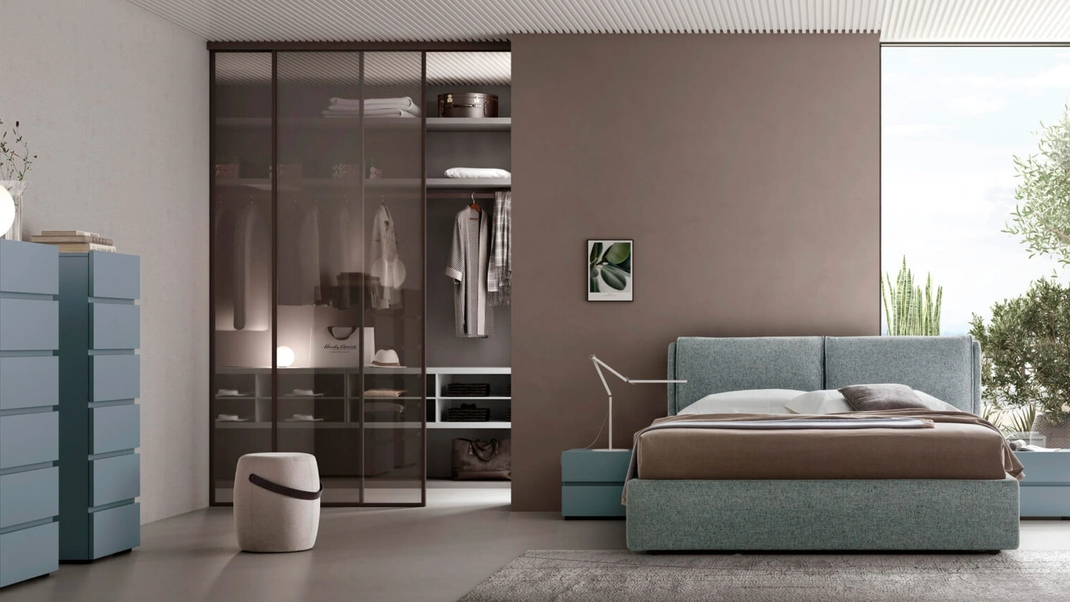 Letto imbottito Ester con box contenitore di Maronese