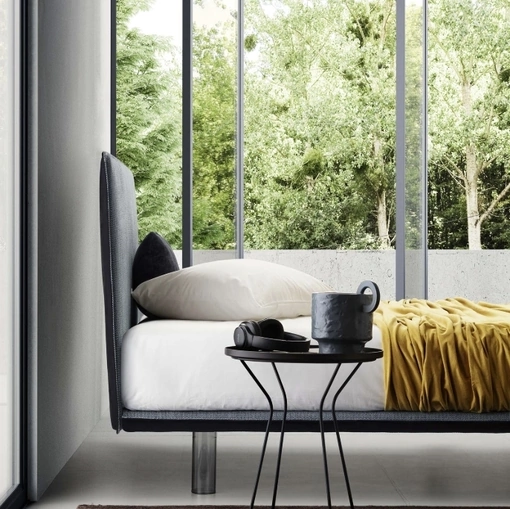 Letto Snap in tessuto con testiera di Le Comfort