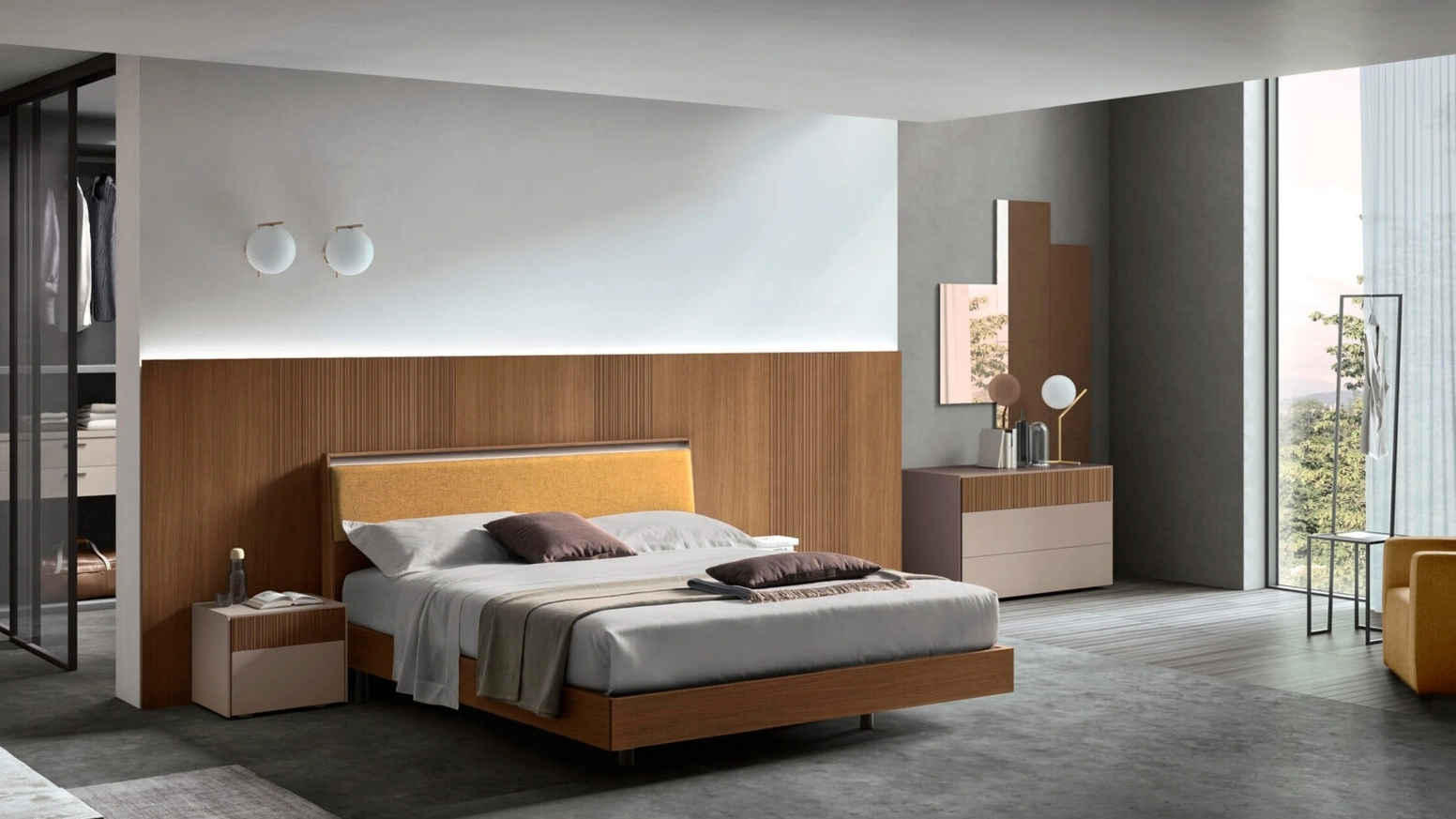 Letto con testiera Aida di Maronese