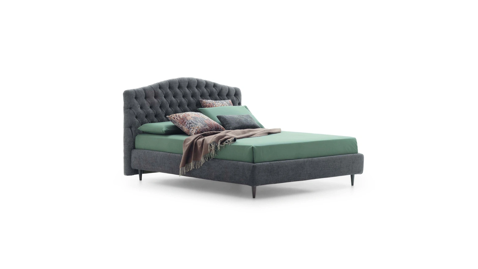 Letto classico Renoir in pelle trapuntata di Le Comfort