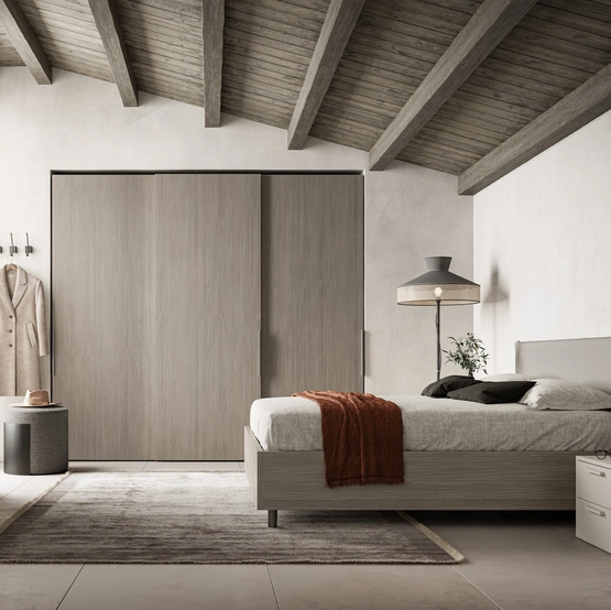 Letto con testiera in ecopelle West di SantaLucia