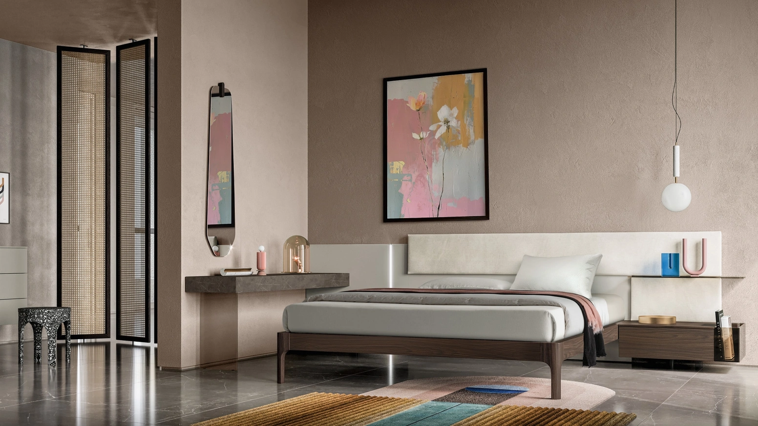 Letto con testiera Scacco di SantaLucia