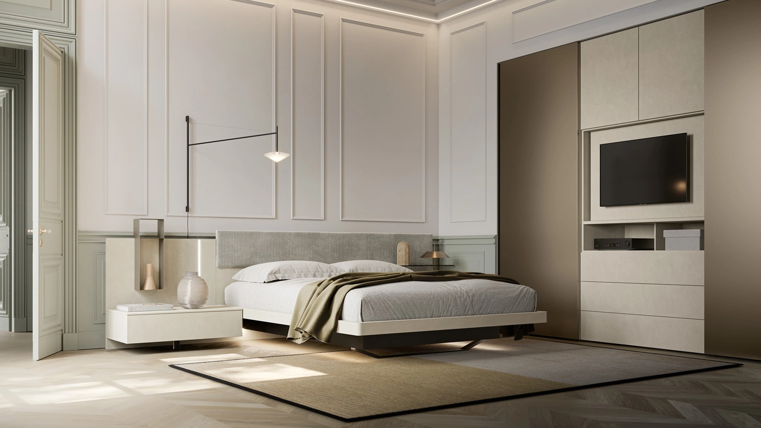 Letto con testiera Scacco di SantaLucia