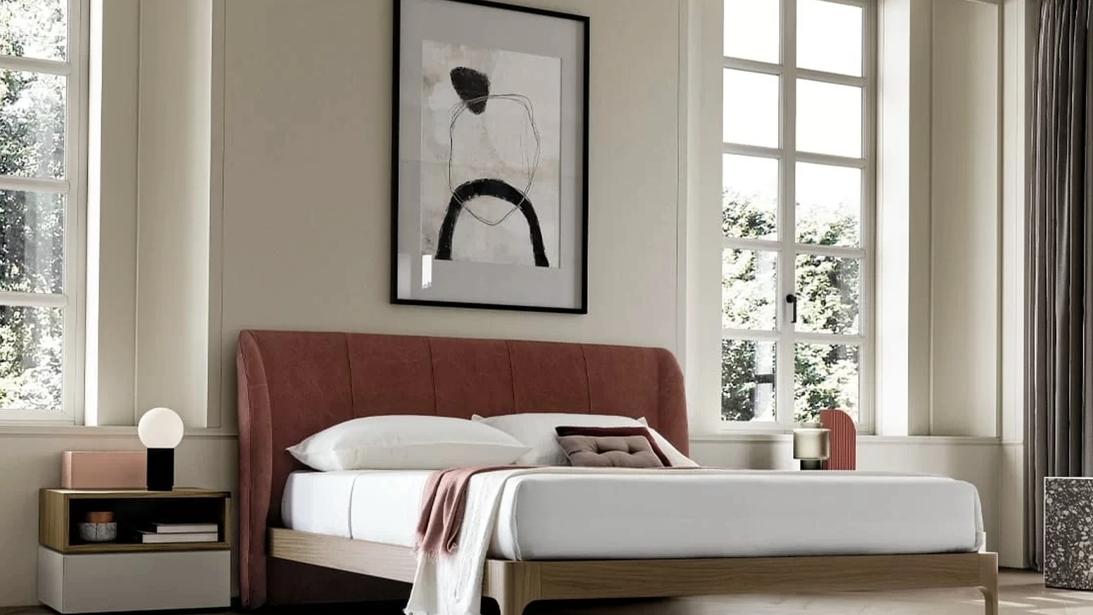 Letto in tessuto Scirocco di SantaLucia