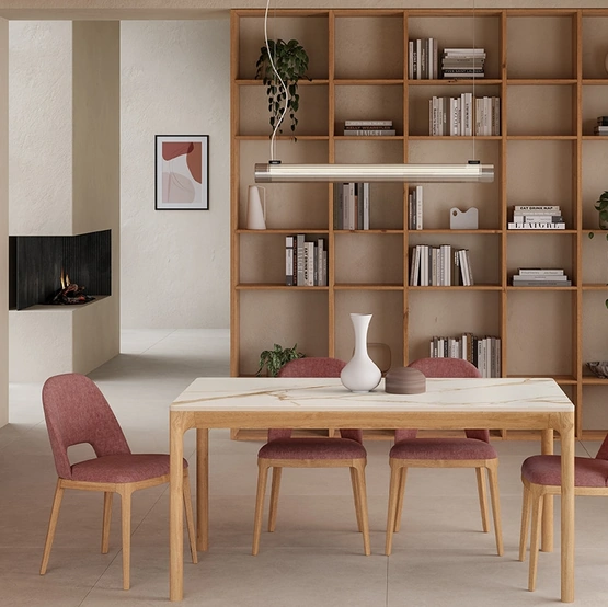 Libreria componibile Living 05 in Rovere nodoso di Veneta Cucine